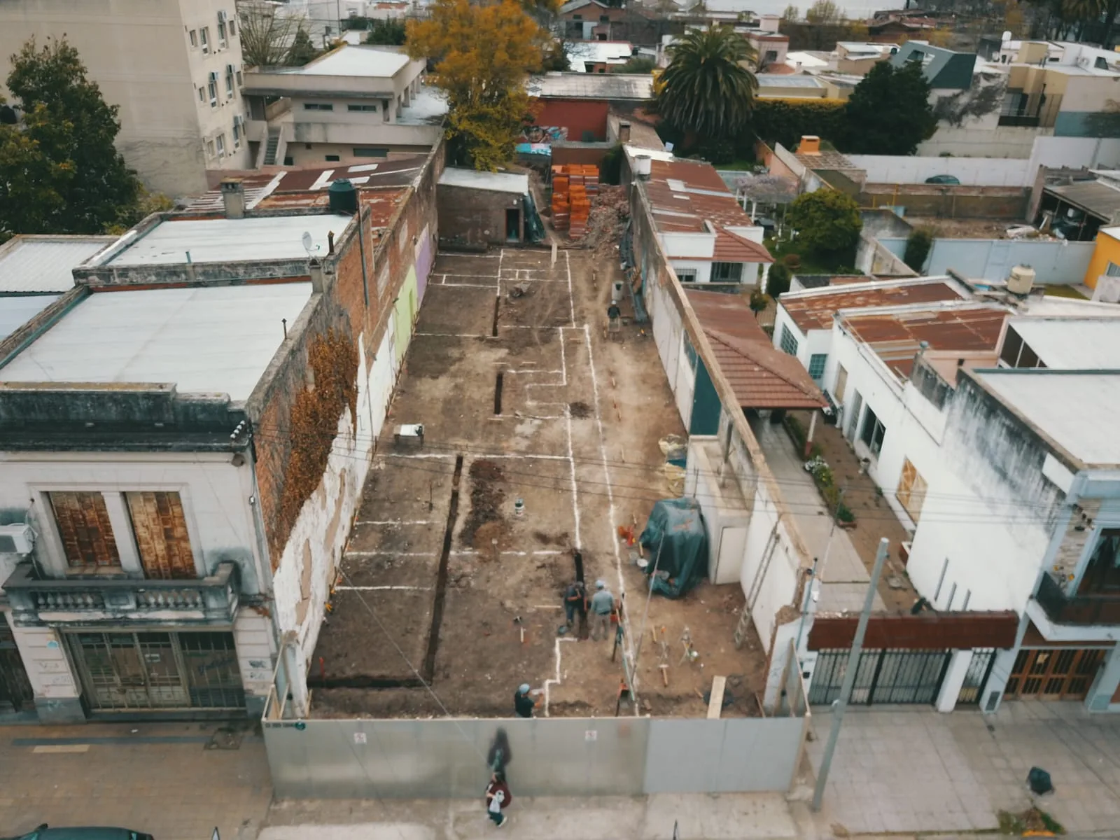 Foto con dron de la obra de Mitre 863